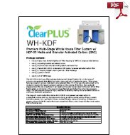 Download Owners Manual for WHC-KDF KDF-55/GAC Filter
