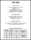 CR200 Spec Sheet