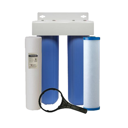 ClearPlus WH2-HF High Flow Series Premium<br>5 Micron Whole House Carbon Filter Package