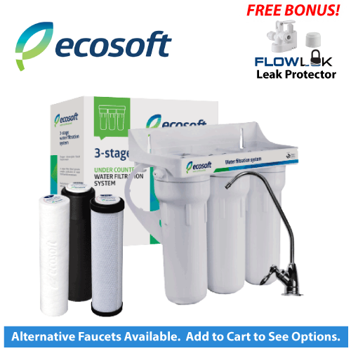 Ecosoft Ecosoft 3-Stage Under Sink Water Filter <br>Part#: FMV3ECO