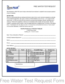 Free Water Test Request Form