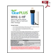Download Owners Manual for WH1-1-HF 1 Micron Whole House Sediment Filter