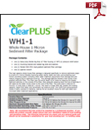 Download Owners Manual for WH1-1 1 Micron Whole House Sediment Filter
