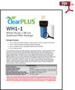 Download Owners Manual for WH1-1 1 Micron Whole House Sediment Filter